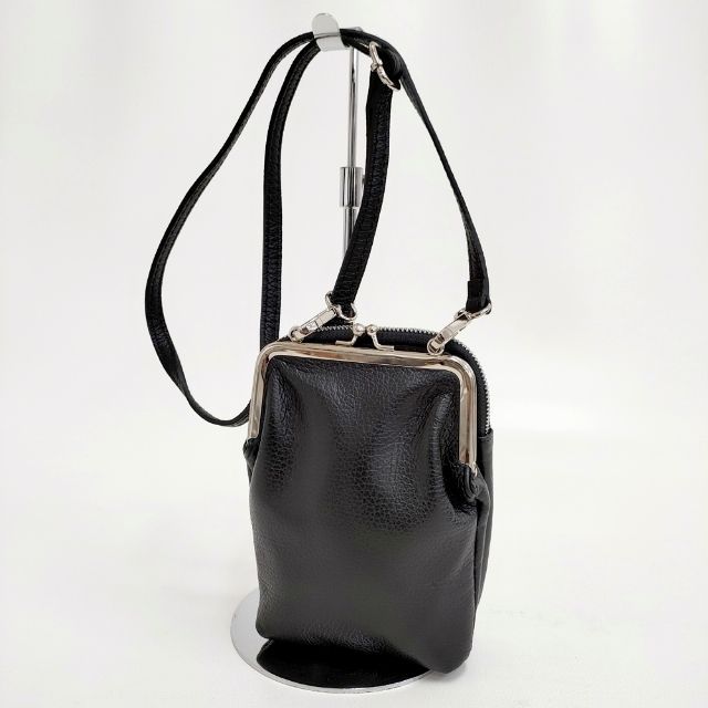 買い誠実 LAURA DI MAGGIO がま口ポシェット レザー ショルダーバッグ バッグ