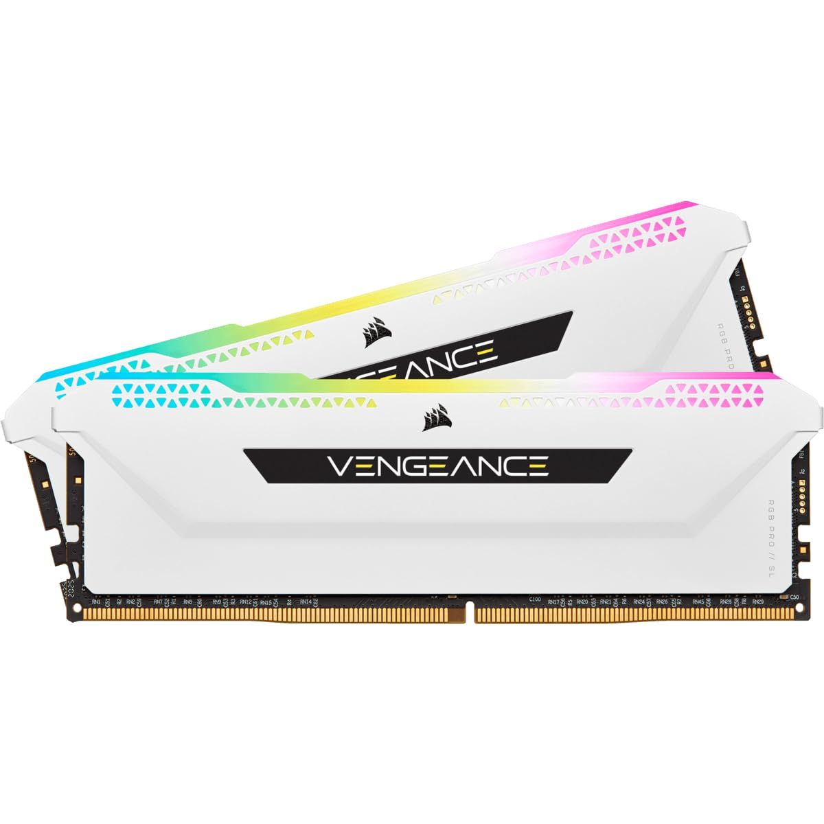 CORSAIR DDR4-3600MHz デスクトップPC用 メモリ VENGEANCE RGB PRO SLシリーズ 32GB 16GB×2枚 CMH32GX4M2D3600C18W PC4-28800 ホワイト