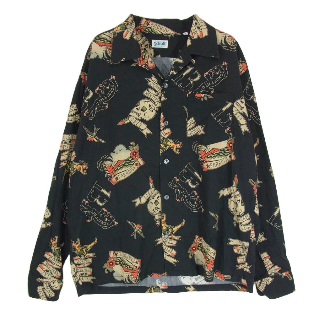 schott ショット HAWAIIAN LS SHIRT TATTOO ハワイアン タトゥー