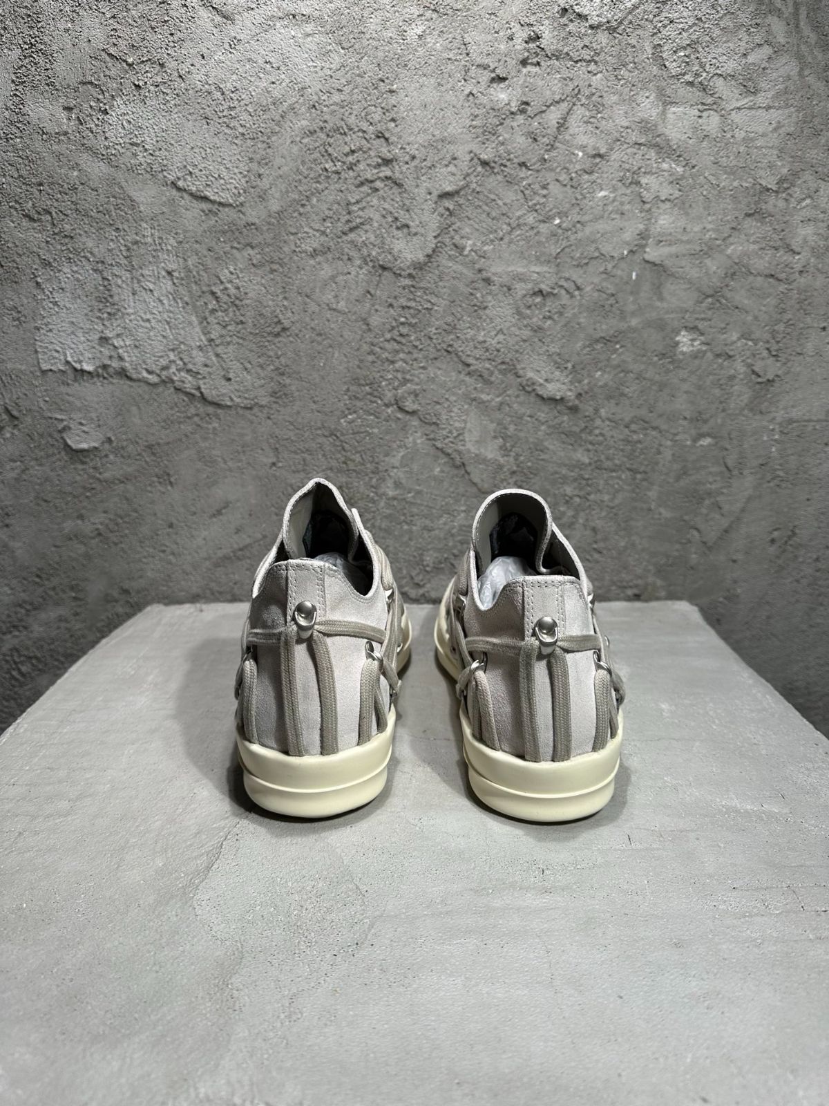 Rick Owens ホワイト ローカット レザー スニーカー リックオウエンス レザー スニーカー 43 メンズ ホワイト