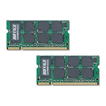 【中古】「非常に良い」BUFFALO ノート用 DDR2 メモリー 4GB(2GB2枚) PC2-6400 D2/N800-2GX2 限定SALE，送料無料 【中古-非常に良い】 BUFFALO バッファロー ノート