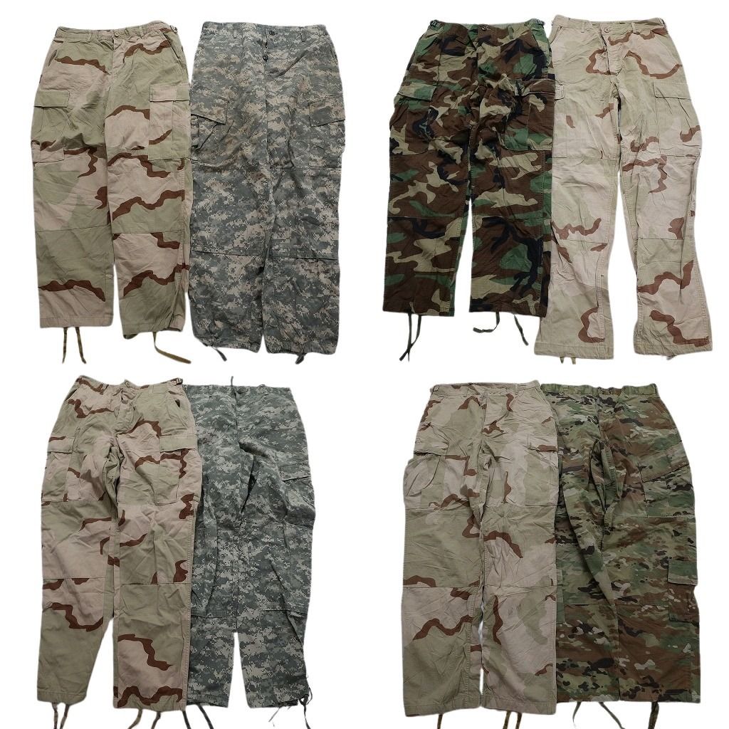 古着卸 まとめ売り 米軍実物 フィールドパンツ カモ柄MIX