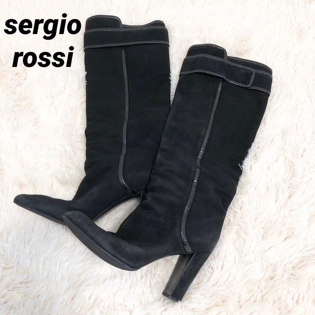 sergio rossi セルジオロッシ ロングブーツ ハイヒール ブラック38