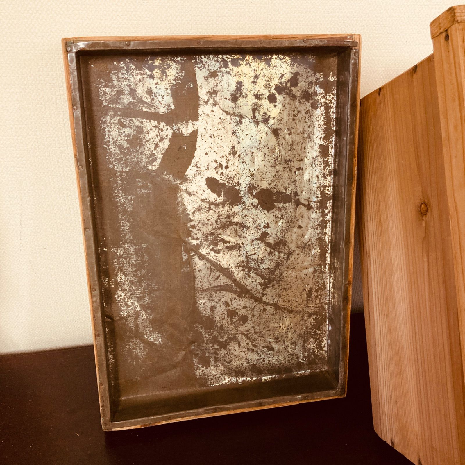 昭和レトロ 古い茶箱 〜 収納箱 木箱 コンテナ - メルカリ
