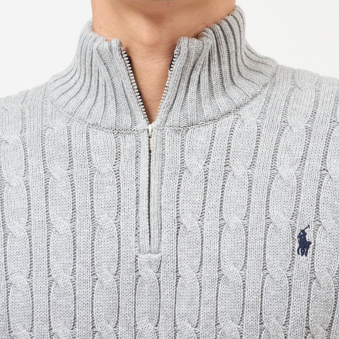 ハーフジップ プルオーバー