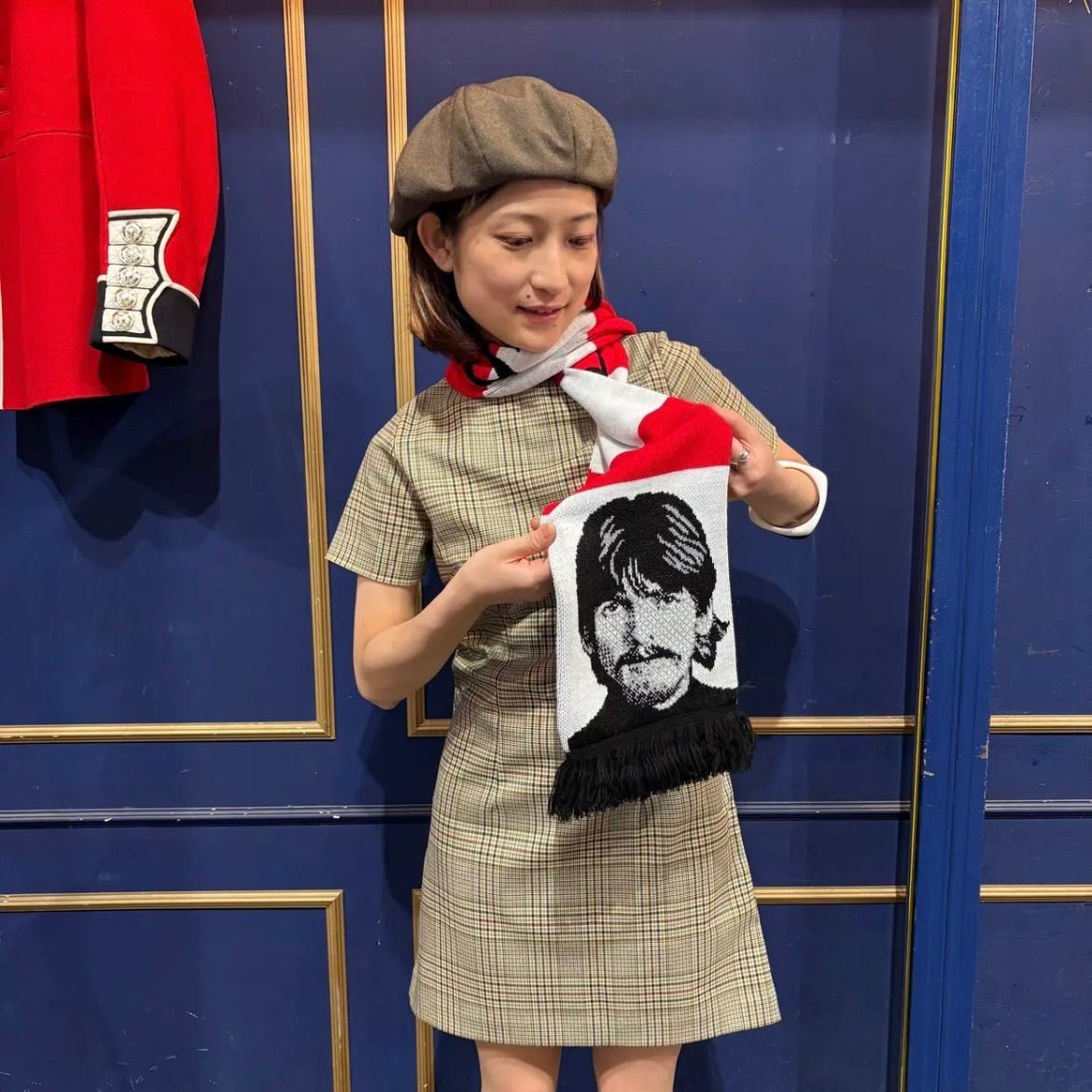 マフラー The Beatles ビートルズ レトロ リバプール スカーフ - メルカリ