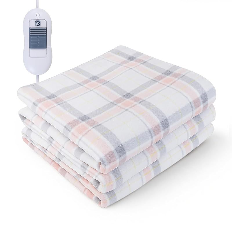 GOHHME 電気毛布 敷き 掛け兼用 節電 電気ブランケット140×80cm 洗える5分速暖 ふわふわ スライド3段階温度調整 切り忘れ防止タイマー付き 操作簡単 収納やすい コンパクト こたつ布団 毛玉なし 防寒対策 肩掛け 膝掛け シングル 暖 1
