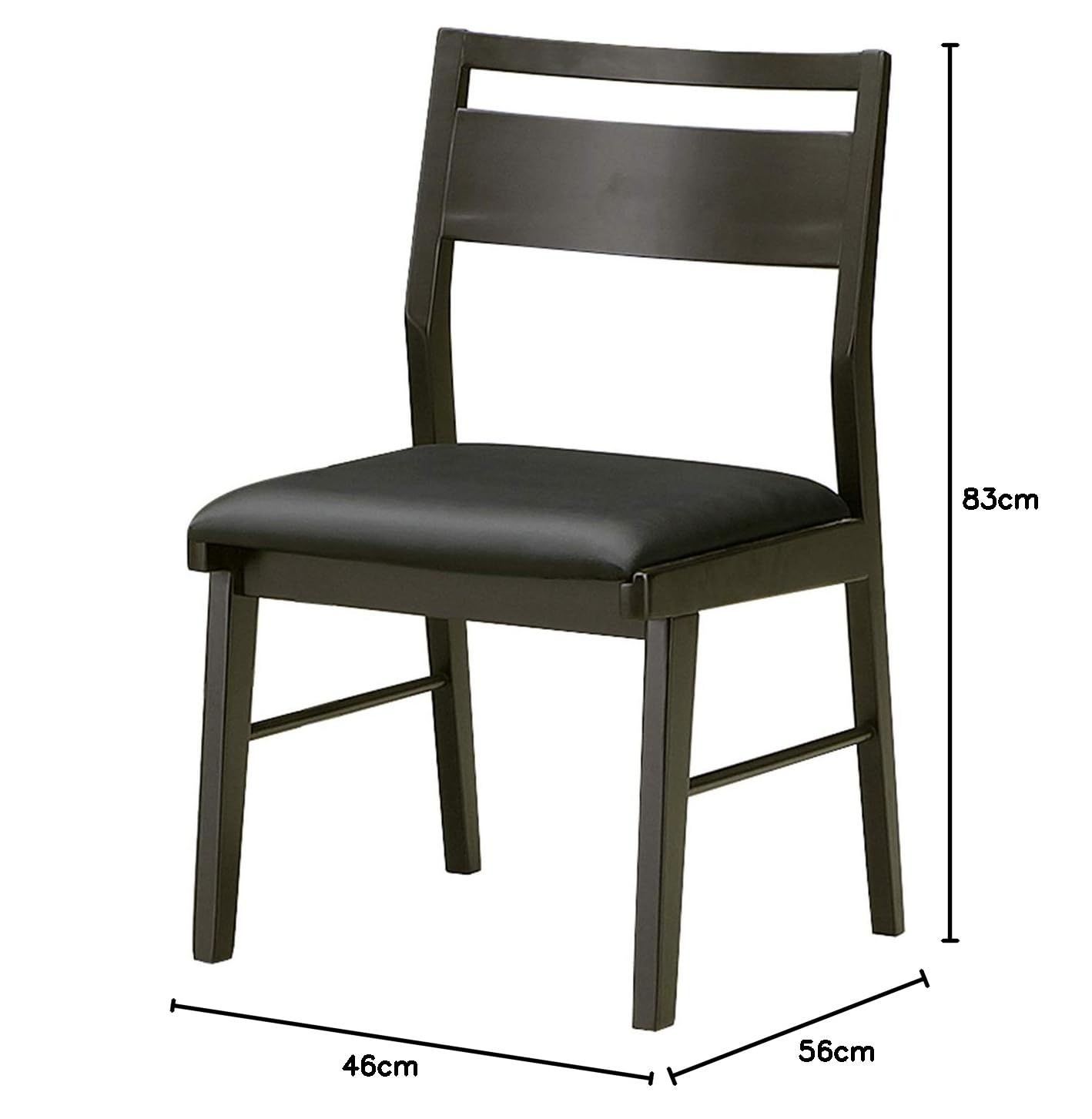 ブラウン 座面高 43 ダイニングチェア cm 大川家具 2脚入り レイド 関家具 Sekikagu 208816