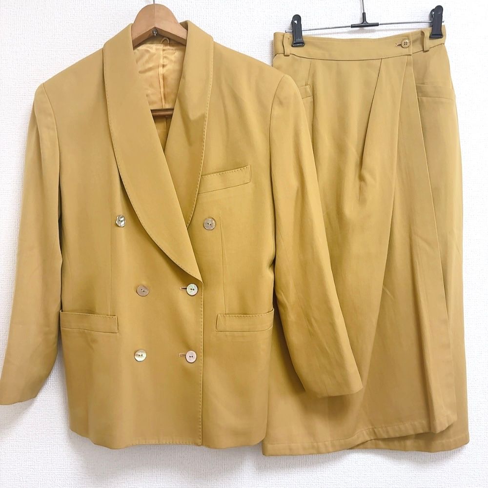 ケンゾー KENZO セットアップ ジャケット D6B スカート イエロー Mサイズ 969792