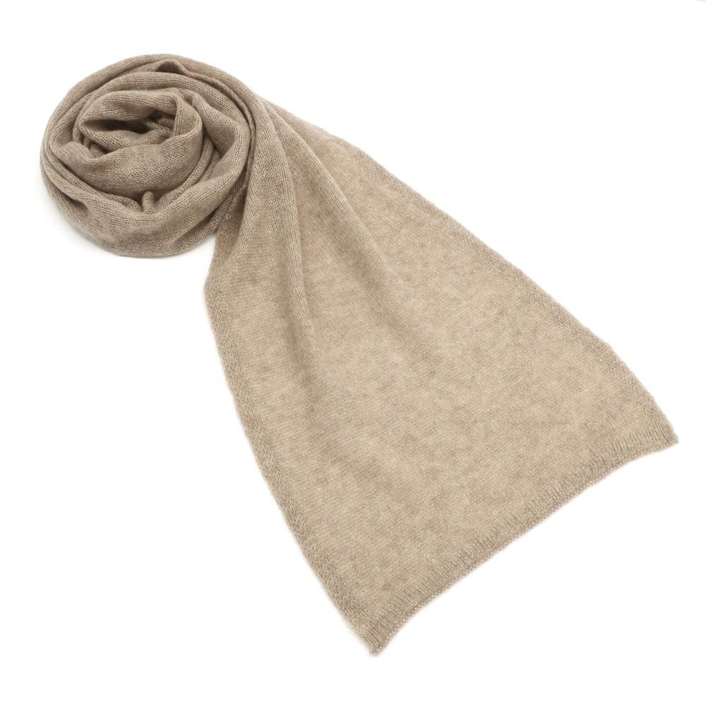 【新品】グランサッソ GRAN SASSO カシミヤ ニットマフラー ダークベージュ【メンズ】