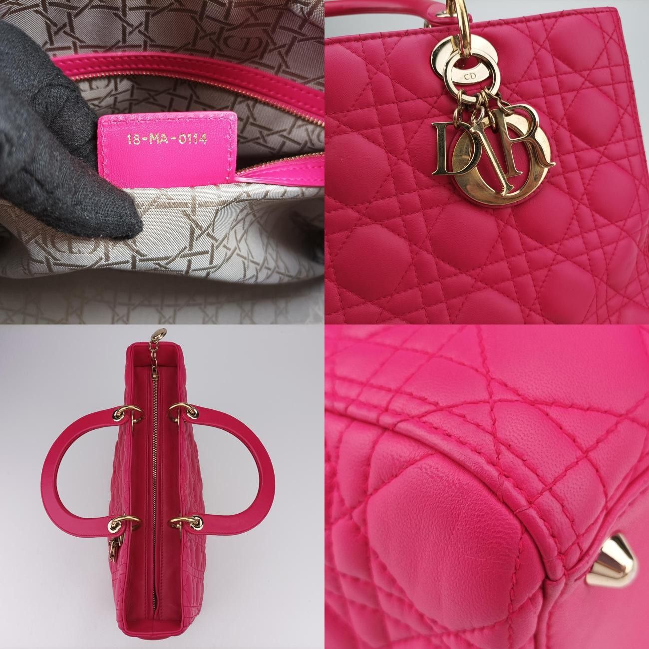 クリスチャンディオールChristian Diorレディディオールローズ レッドラムスキン18-MA-0114 DECORATOM_COM_BR