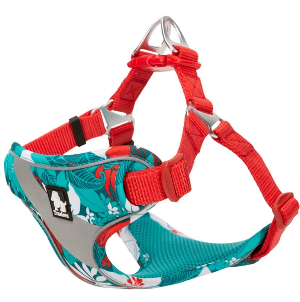ペット用品 ドッグ ハーネスリード 3M反射材料 犬用胴輪 訓練 ナイロン製 小型犬、中型犬、大型犬に向け 負担軽減犬用ハーネス 通気性 調節可能 cocomall (M blueu0026red)