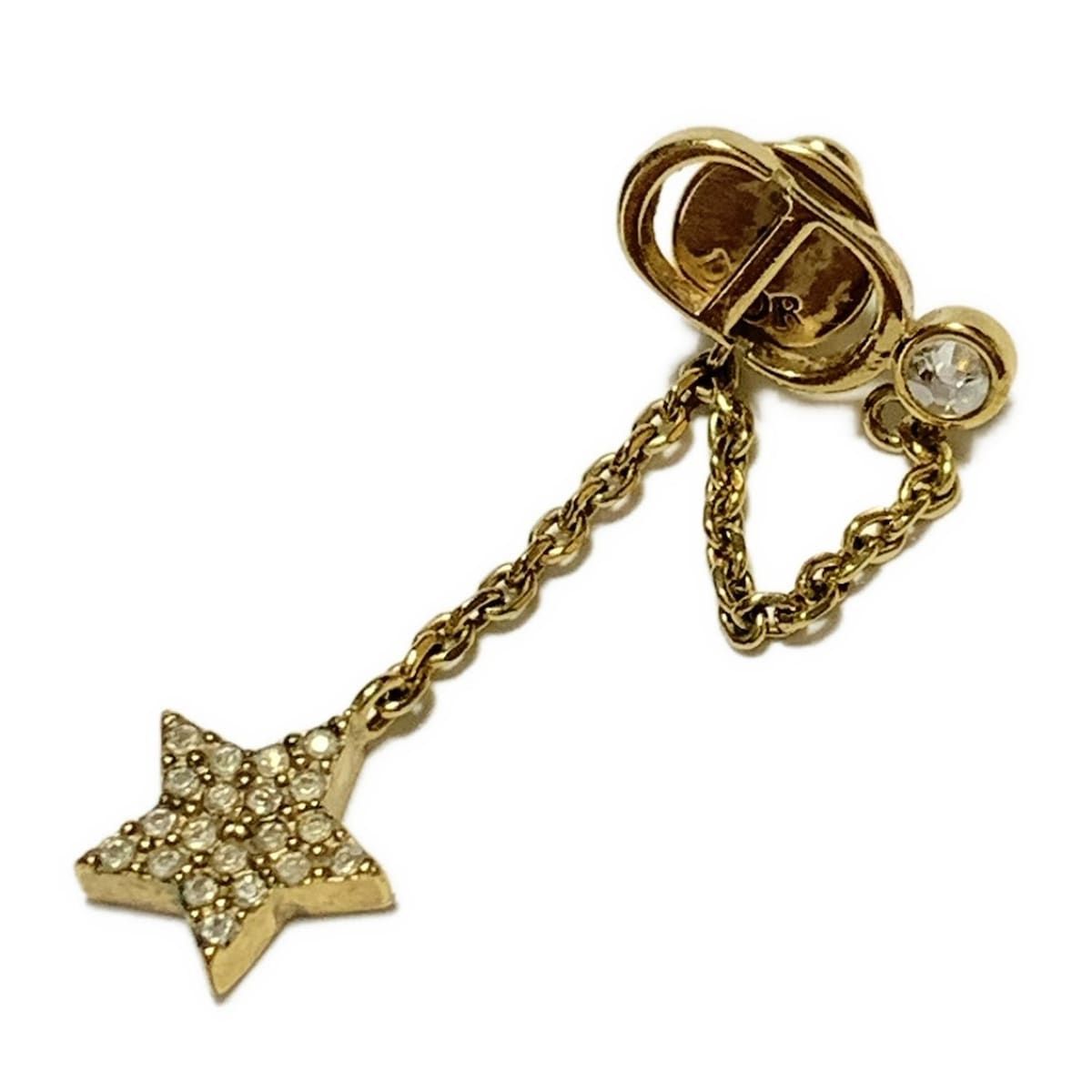 DIOR|ChristianDior ディオール|クリスチャンディオール ピアス - ゴールド スター 星 |CDモチーフ|片耳のみ