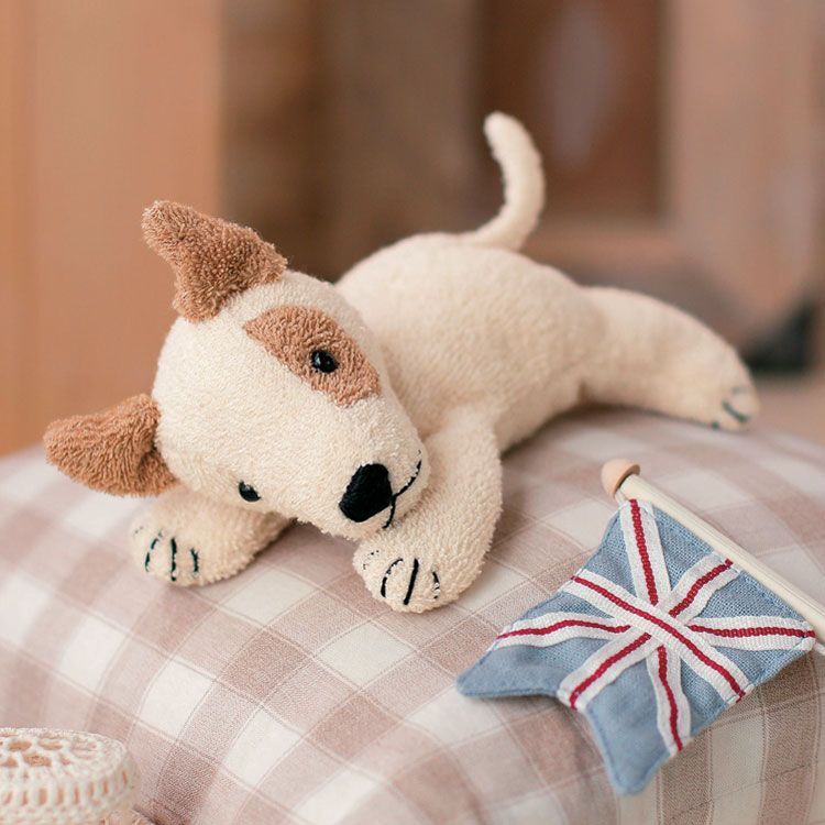 セキグチ　ブチ犬　ぬいぐるみ　ブルテリア　レトロ オーガニックで作る くたくた ブルテリア ぬいぐるみ 手作りキット 犬