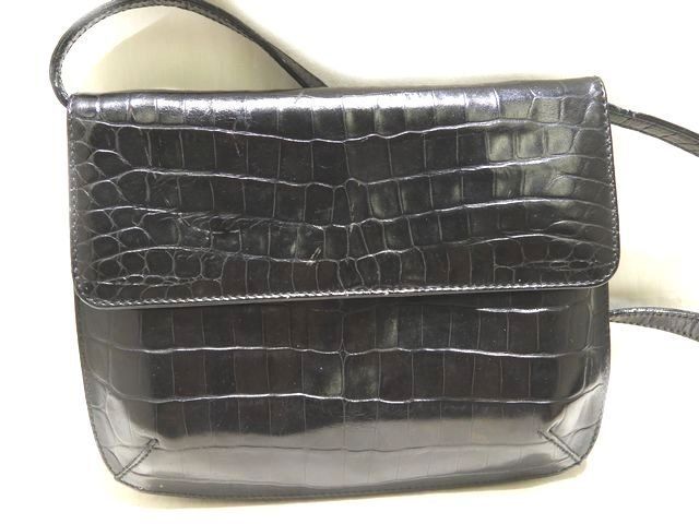 Salvatore Ferragamo フェラガモ クロコ型押し ショルダーバッグ