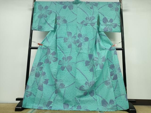 平和屋着物∴夏物 浴衣 有松鳴海絞り 舞花文 綿 CAAY4656ng