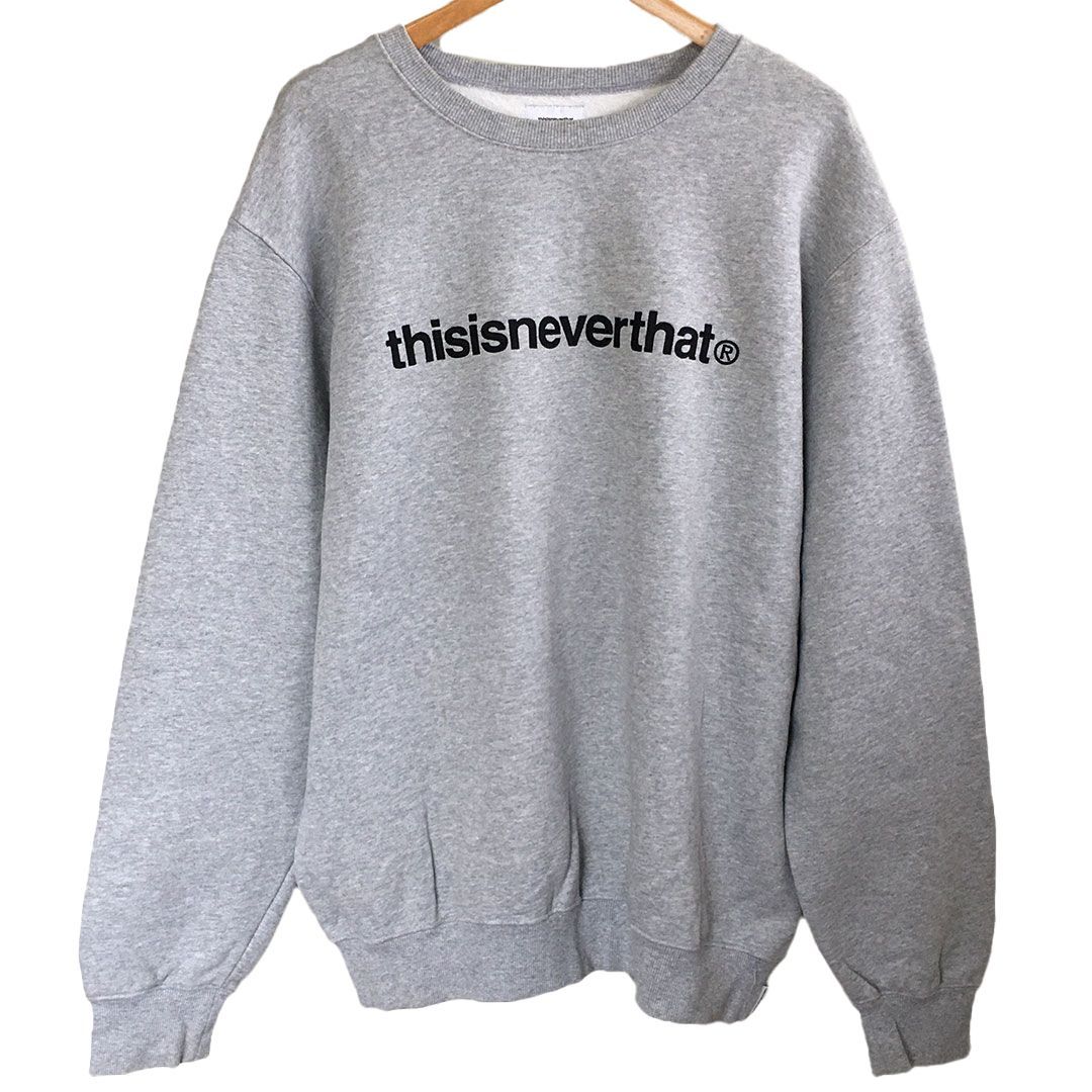 thisisneverthat® グレー スウェット M thisisneverthat グレー ロゴ