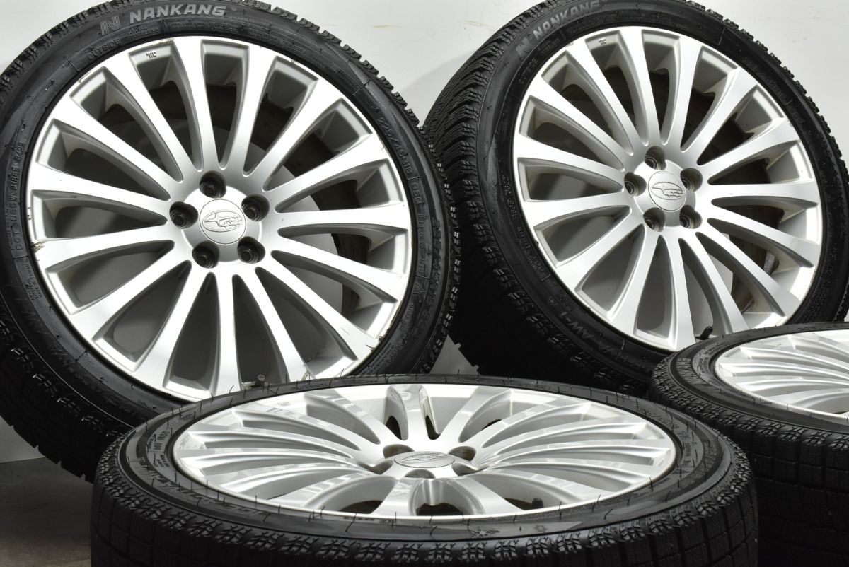 スバルレガシィBR使用バリ溝セット225/40R18PCD100 バリ溝】スバル BR BM レガシィ ツーリング 純正 18in 7.5J +55 PCD100
