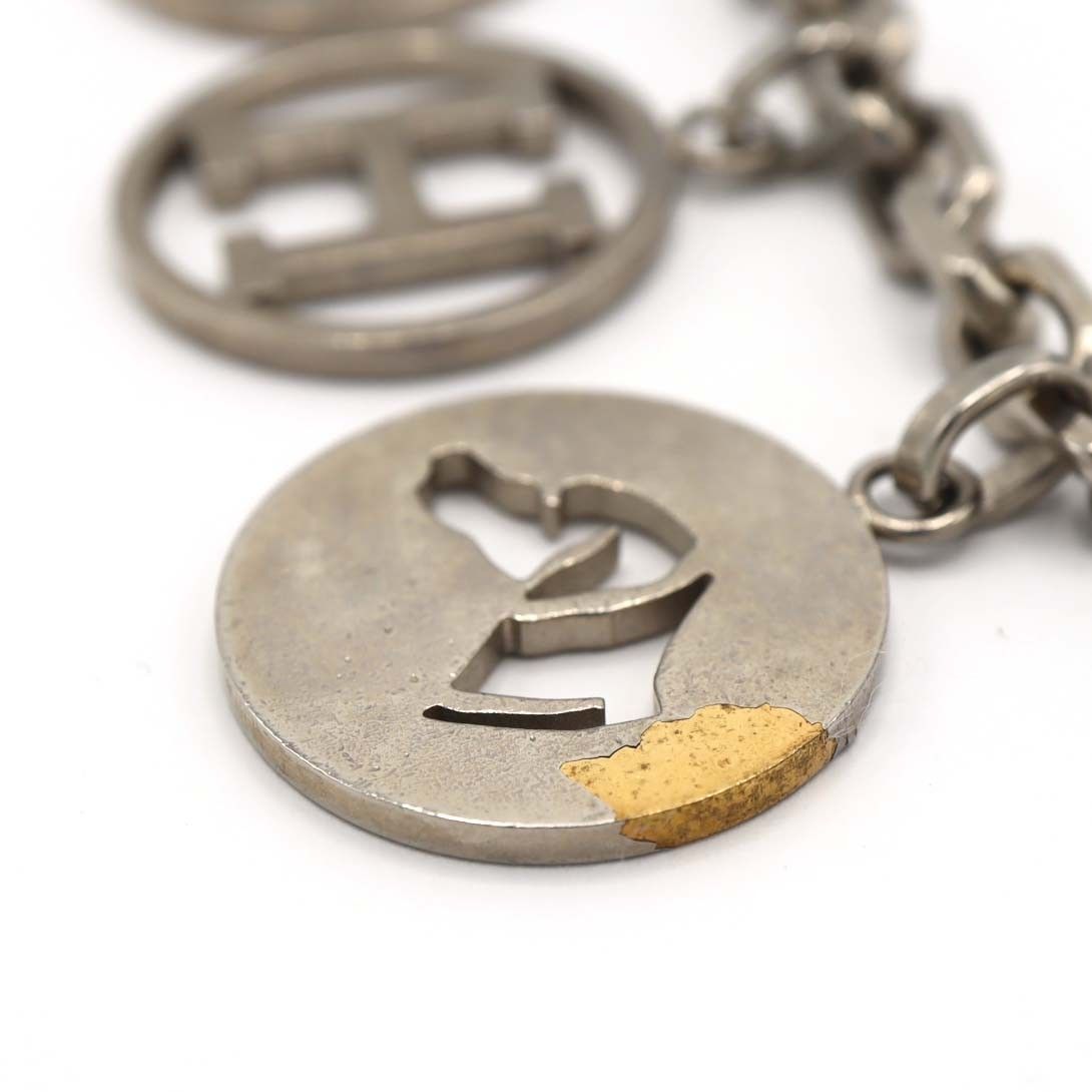 HERMES エルメス アミュレット4 ブルロック キーホルダー シルバー色