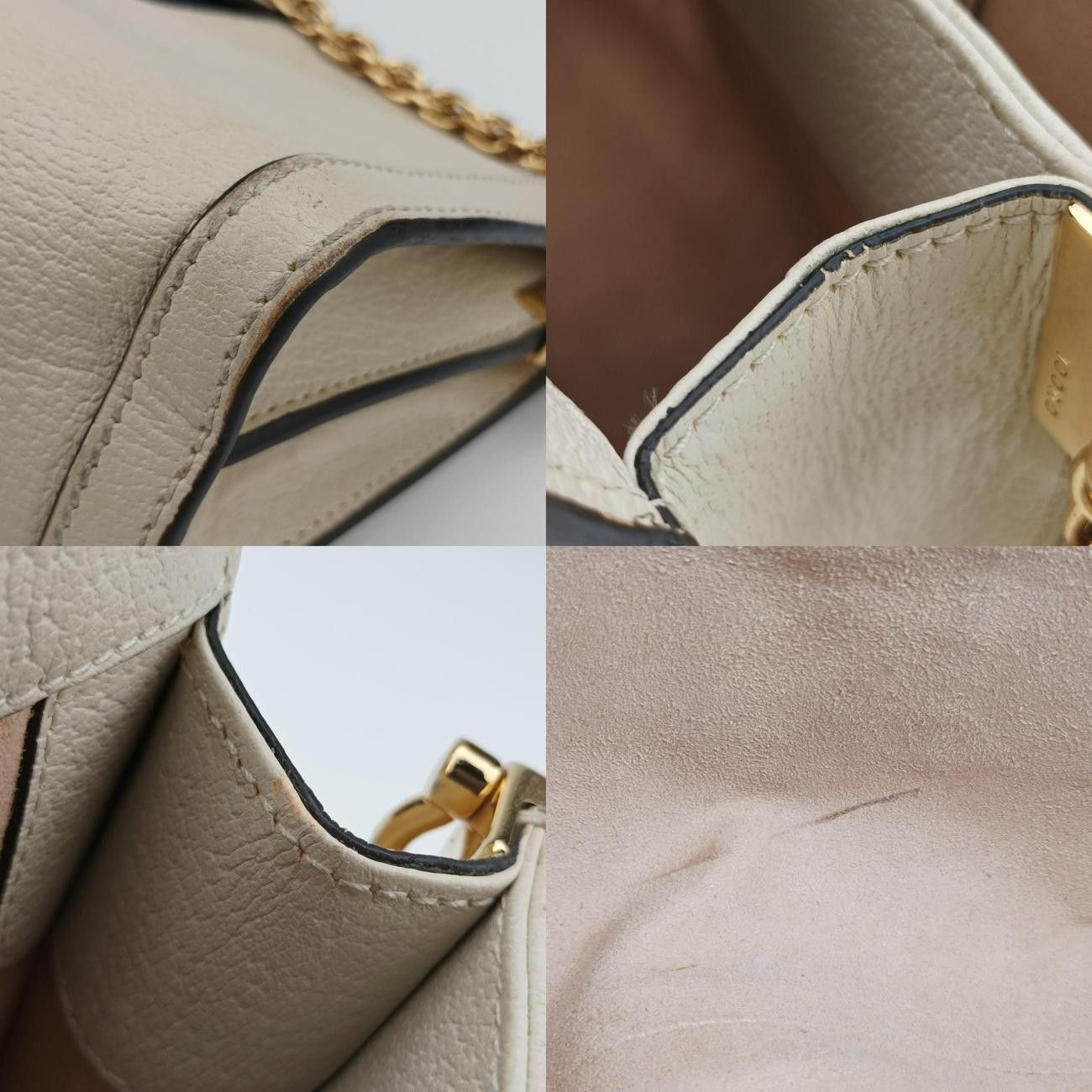 グッチGucciオフィディアホワイト×ブラック×レッドレザー