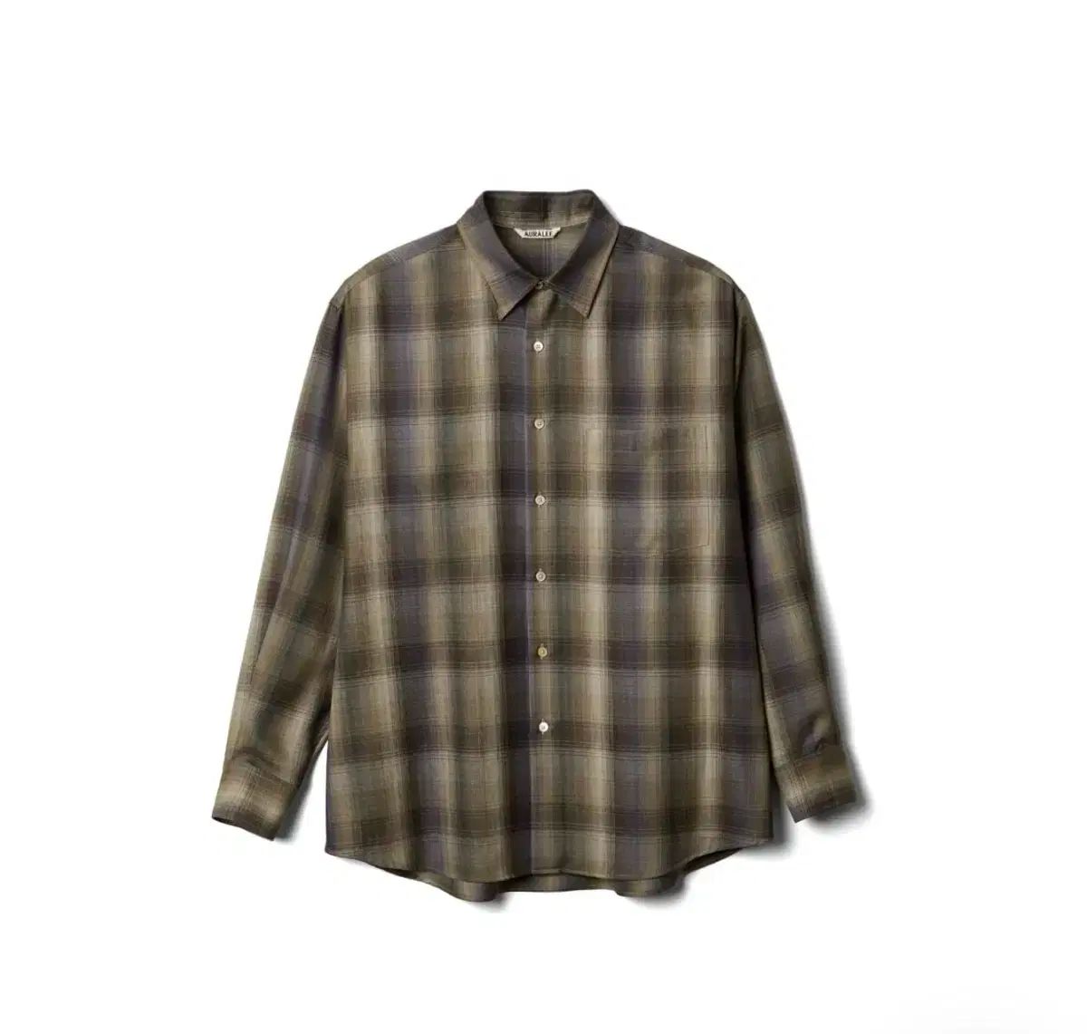 オーラリースーパーライトウールチェックシャツ25AW