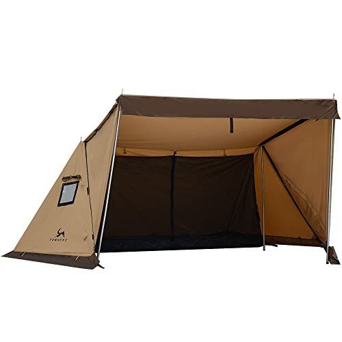 【新品未開封】TOMOUNT TCパップテント 煙突穴・インナー付き グリーン カーキ TOMOUNT パップテント TC軍幕 ソロテント 2人用 ポリ
