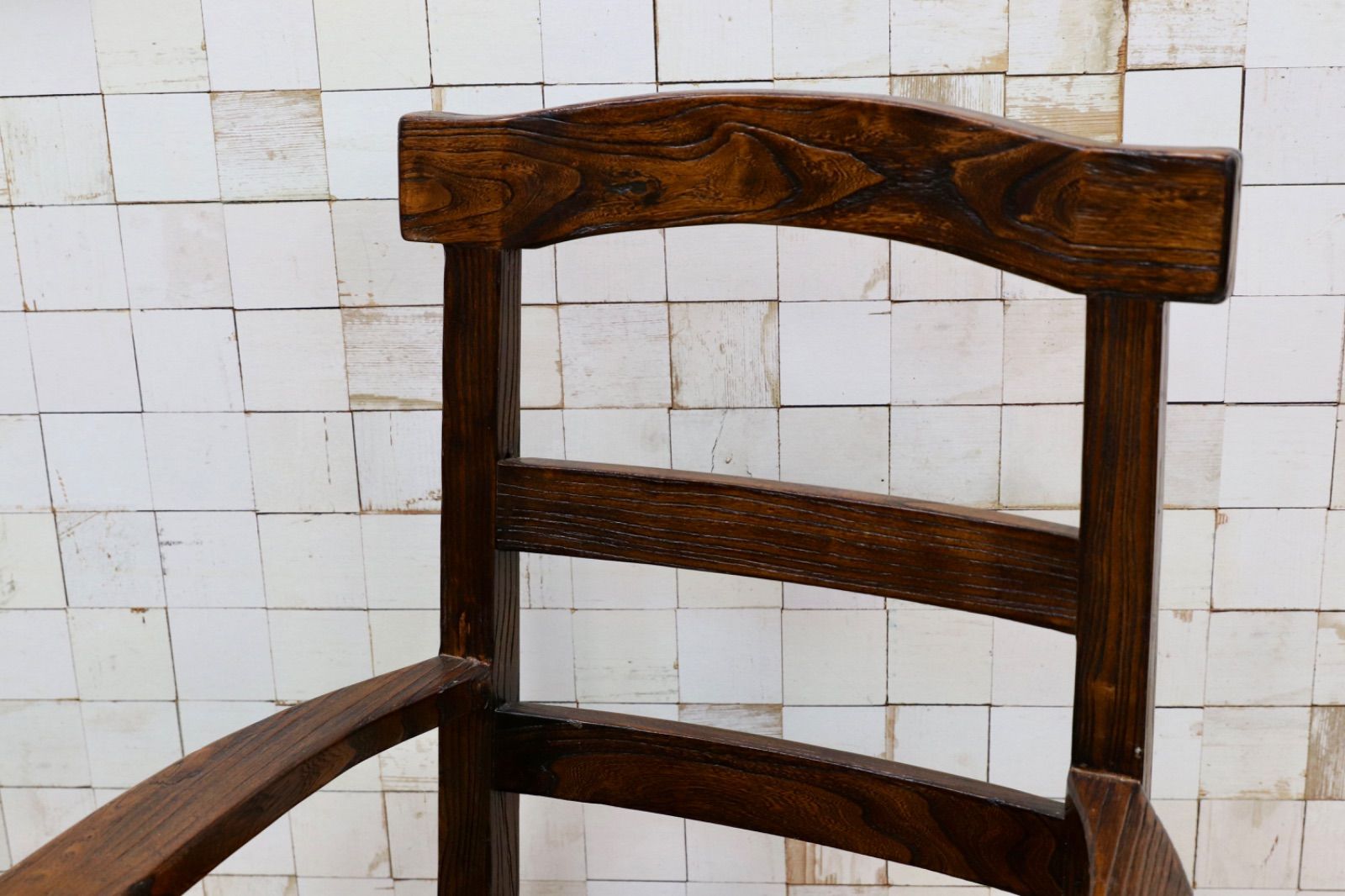 GMIS291A アジアンリゾート ヴィンテージ ウッドチェア アームチェア ダイニングチェア 椅子 和モダン 民藝風 レトロ チェア