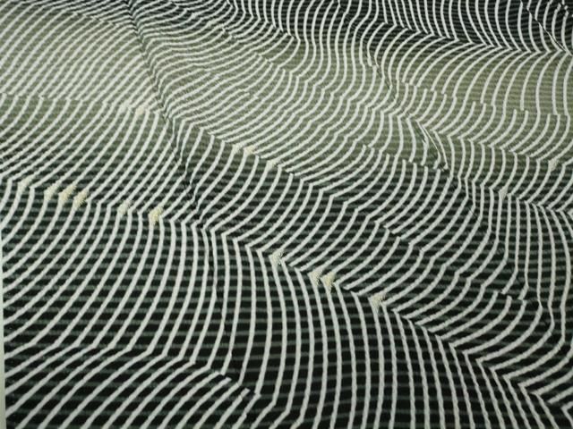 平和屋本店□極上 十日町 名門 滝泰謹製 訪問着 相良刺繍 よろけ縞 暈  