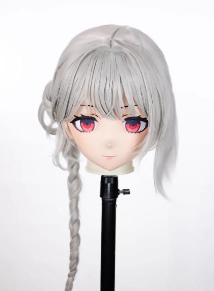 全頭マスク ロック付き NO.1154 フルマスク ドール ヘッドロリータ人形 コスプレ マスク 仮装 着ぐるみ 二次元