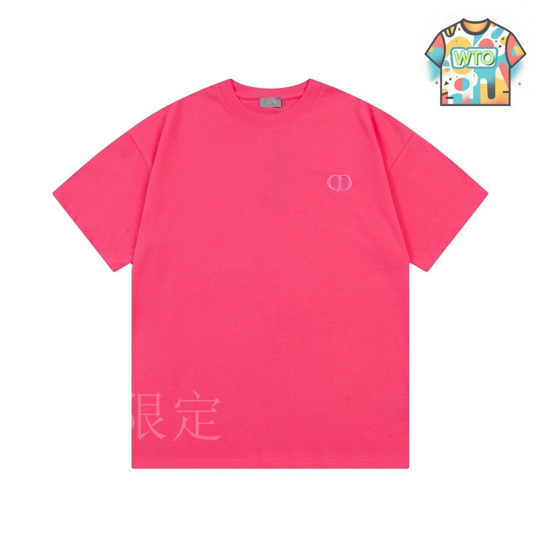 新品未使用品‼️Dior ロゴ　ピンクTシャツ　40 Lサイズ 今日特価】DIOR CD Embroidery ピンク T-Shirt - メルカリ
