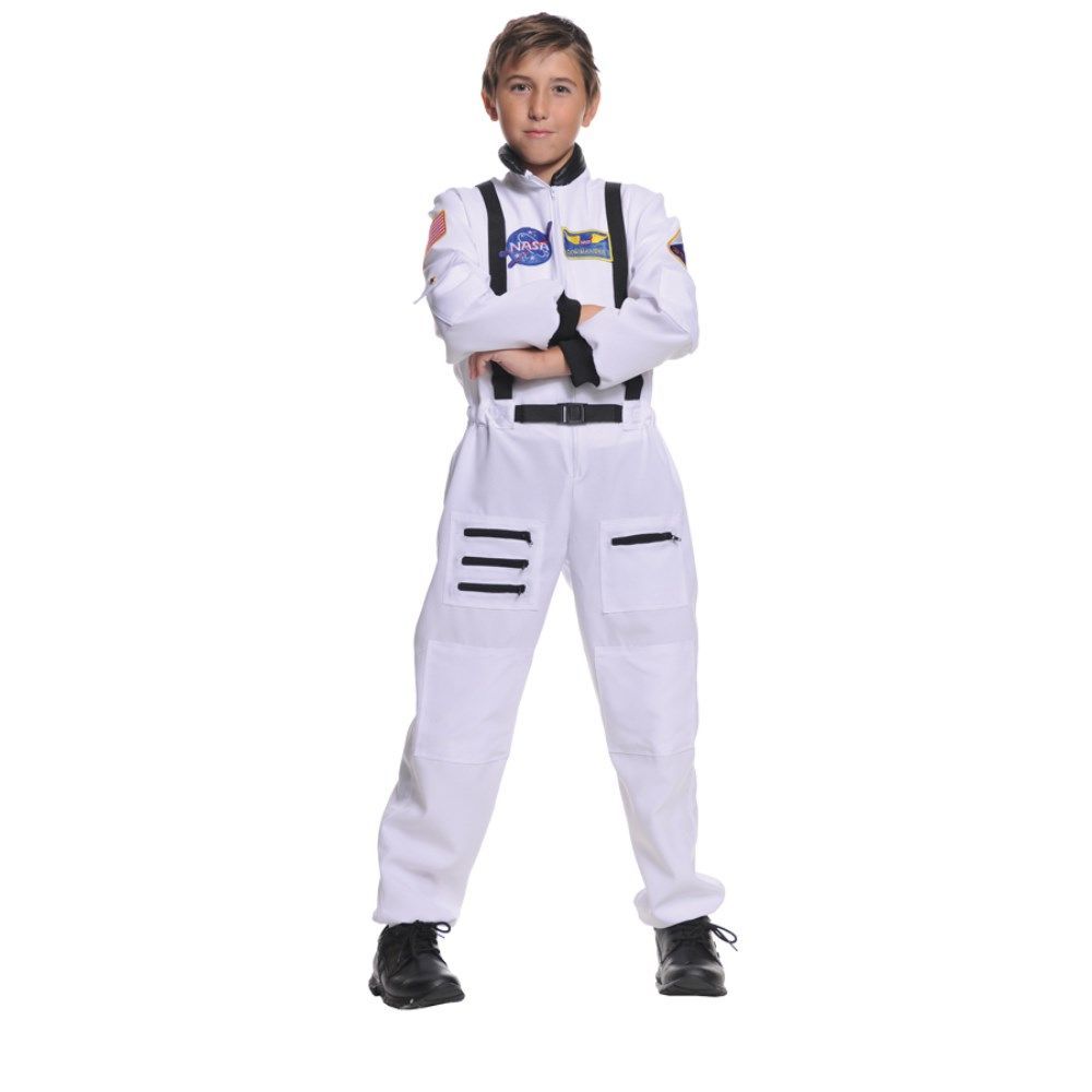 宇宙飛行士 衣装、コスチューム L 子供男性用 ハロウィン ASTRONAUT WHITE CHILD コスプレ 