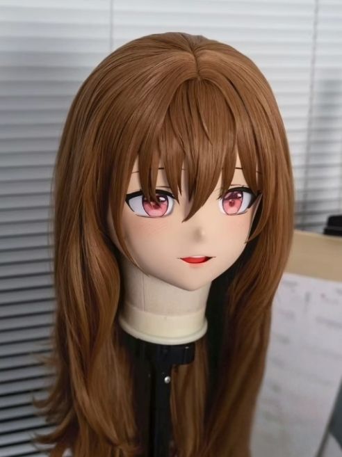 ★即納 3/4マスク カツラ付き ロック付き NO.517 衣装付き ドール ヘッドロリータ人形 コスプレ 変身 仮装 着ぐるみ kigurumi 二次元
