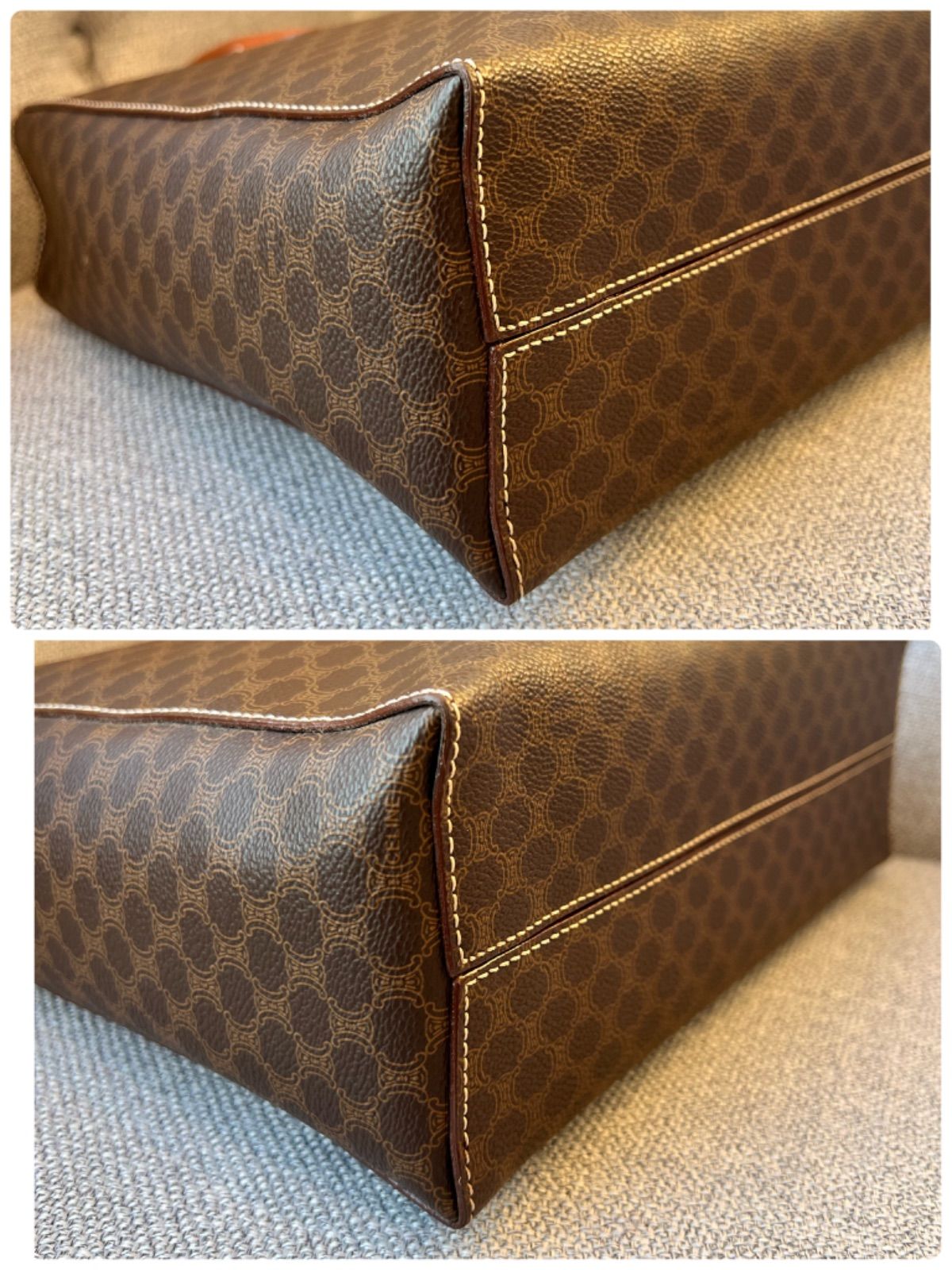 未使用級✨CELINE 総柄 トートバッグ ブラウン ゴールド金具 MC97