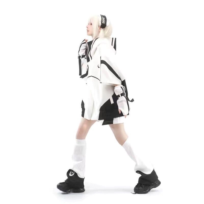 サブカル サイバー パンク 地雷 ジャージ 天使界隈 サイバー パンク ジャージ ゲーミング セットアップ ハーフジップ トップス ハーフ