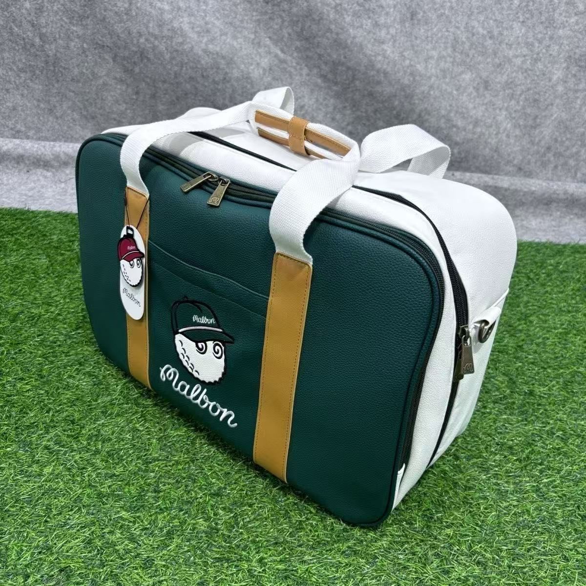 malbon golfマルボンゴルフ ボストンバッグ ゴルフバッグ キャディバッ マルボンゴルフ キャディバッグ ボストンバッグ 2点セット