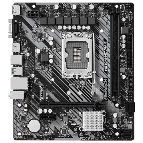 ASRock マザーボード H610M-HDV M.2 R2.0 Intel H610 シリーズ CPU LGA1700 対応 H610 MicroATXマザーボード 正規代理店品