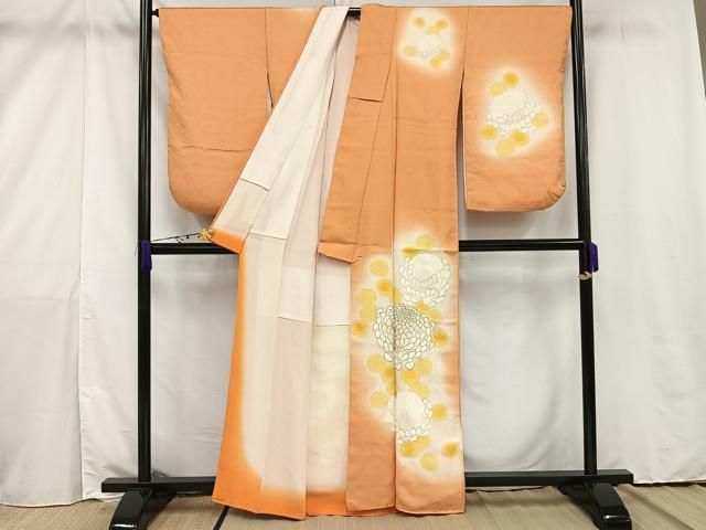 平和屋着物○小振袖 糸巻き舞花文 正絹 逸品 CAAU9966vf （平和屋着物  