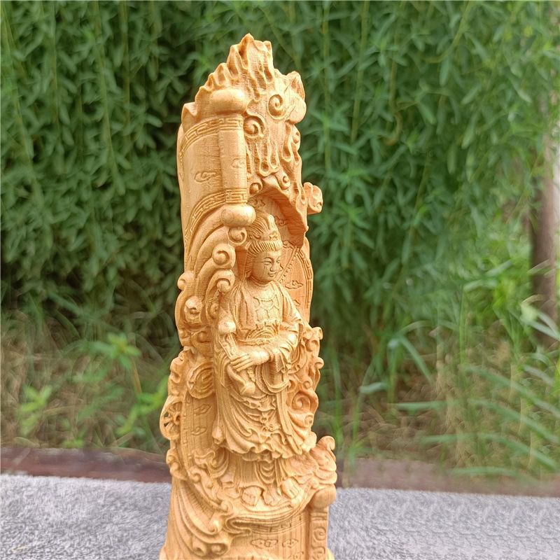 如意観音 コレクション 観音菩薩 仏像 置物 オブジェ 一刀彫り 木彫り