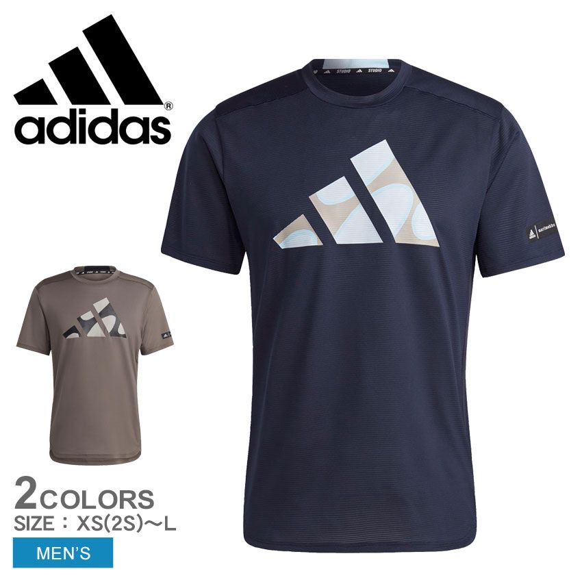 アディダス 半袖Tシャツ ENC02 メンズ マリメッコ デザインド フォー トレーニング 半袖Tシャツ ADIDAS カラー:01.ブランチ×Lブラウン×ブラック 品番：2457-1093