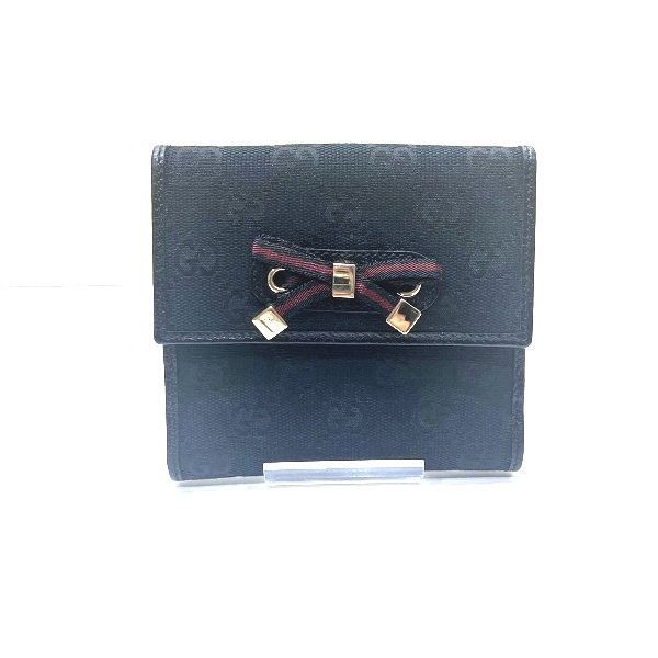 グッチ GUCCI GGキャンバス プリンシー 167465 Wホック 2つ折り財布 レディース