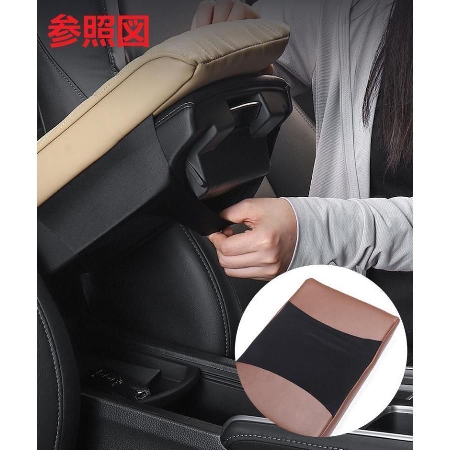 新作ランドローバーブラックアームレストマット コンソールボックスパッド 形状記憶 肘置きカバー 収納ボックスマット 革製 高めパッド aaay qtm672