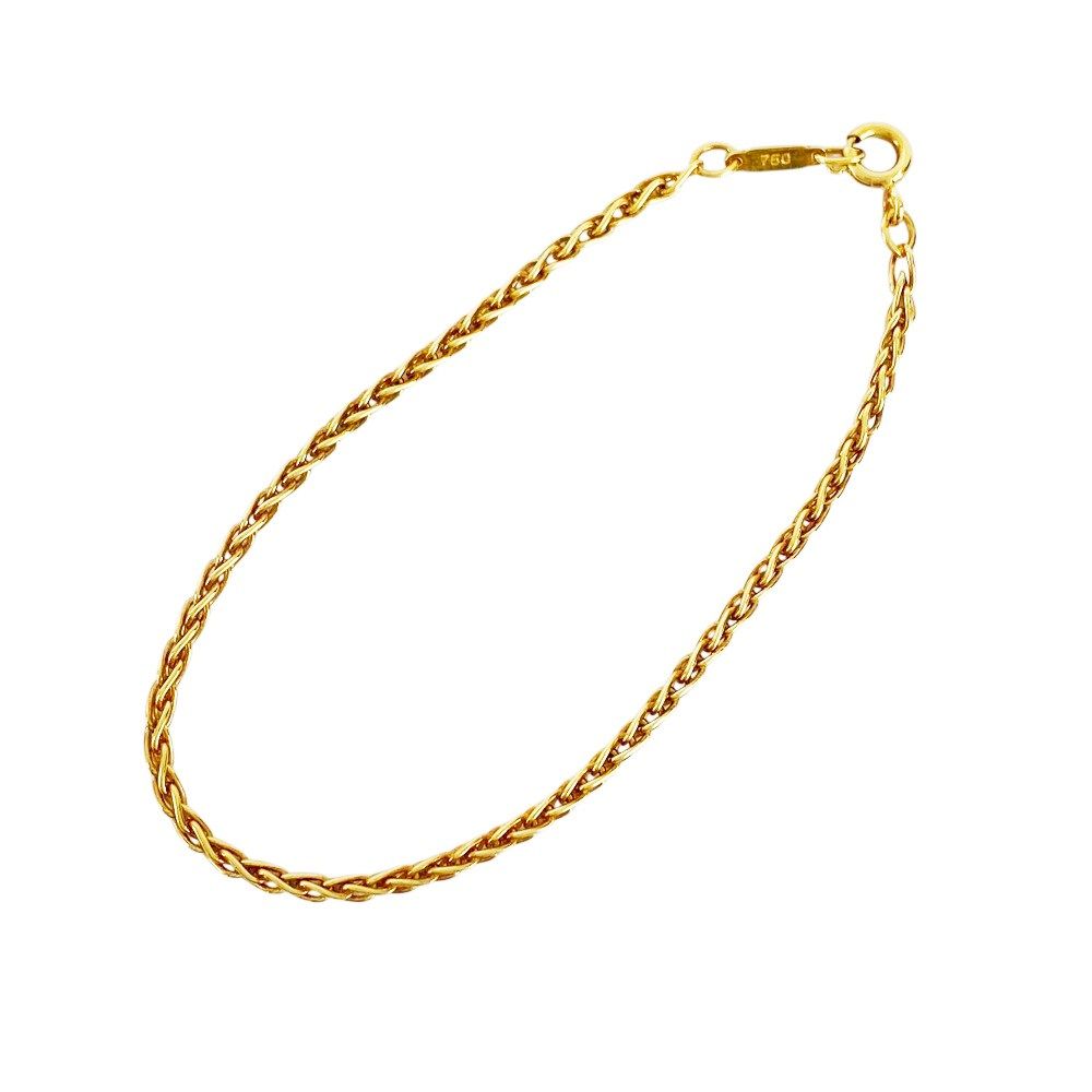 ティファニー チェーン ブレスレット ゴールド K18 750 4.9g 箱 424427 5