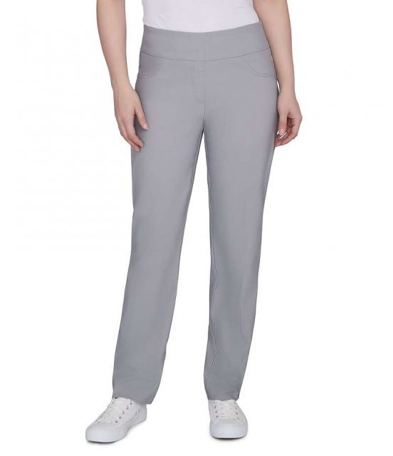 【送料無料】 ルビーアールディー レディース カジュアルパンツ ボトムス Silky Tech Straight Leg Pull-On Pants Slate Grey