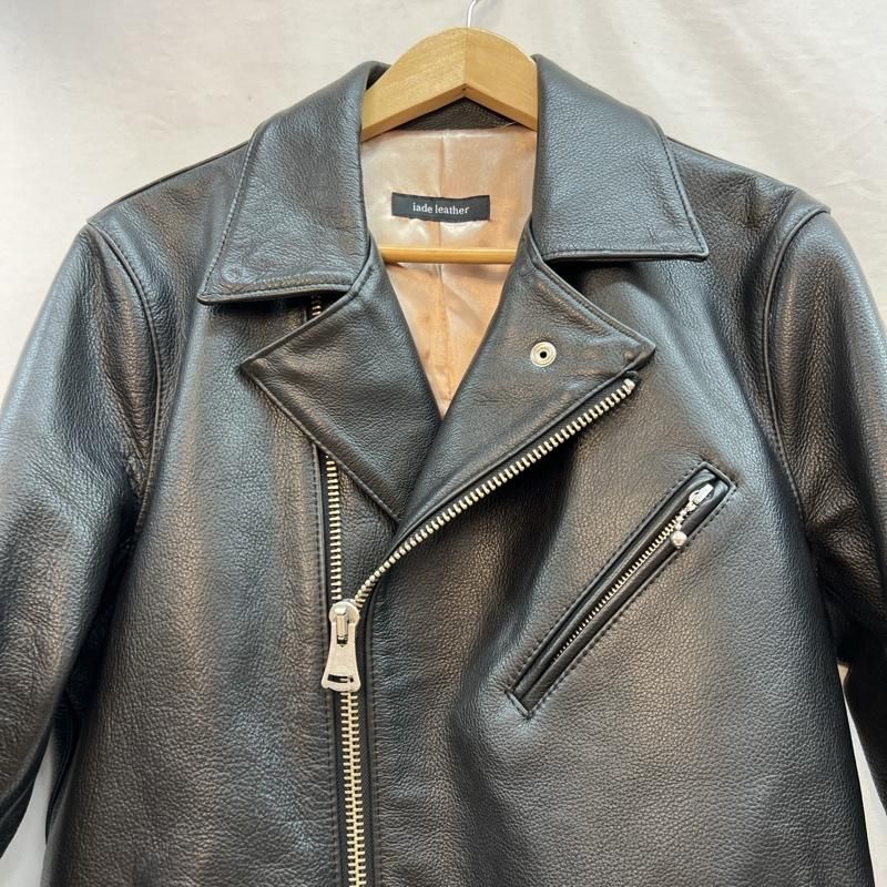 iade leather イアデレザー ダブルライダースジャケット サイズM 牛/馬 