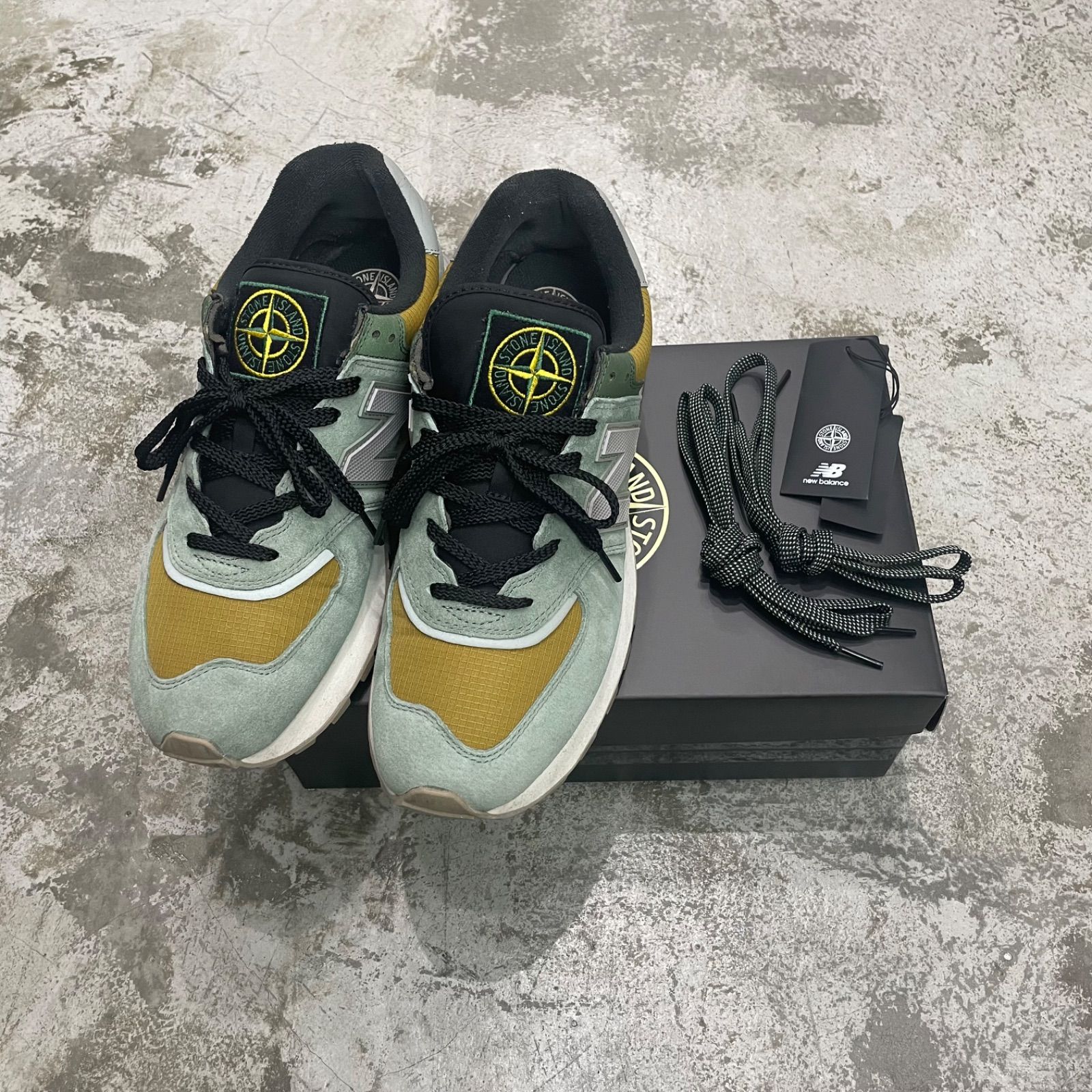 Stone Island New Balance 574 Legacy Green Clay レガシー スニーカー 