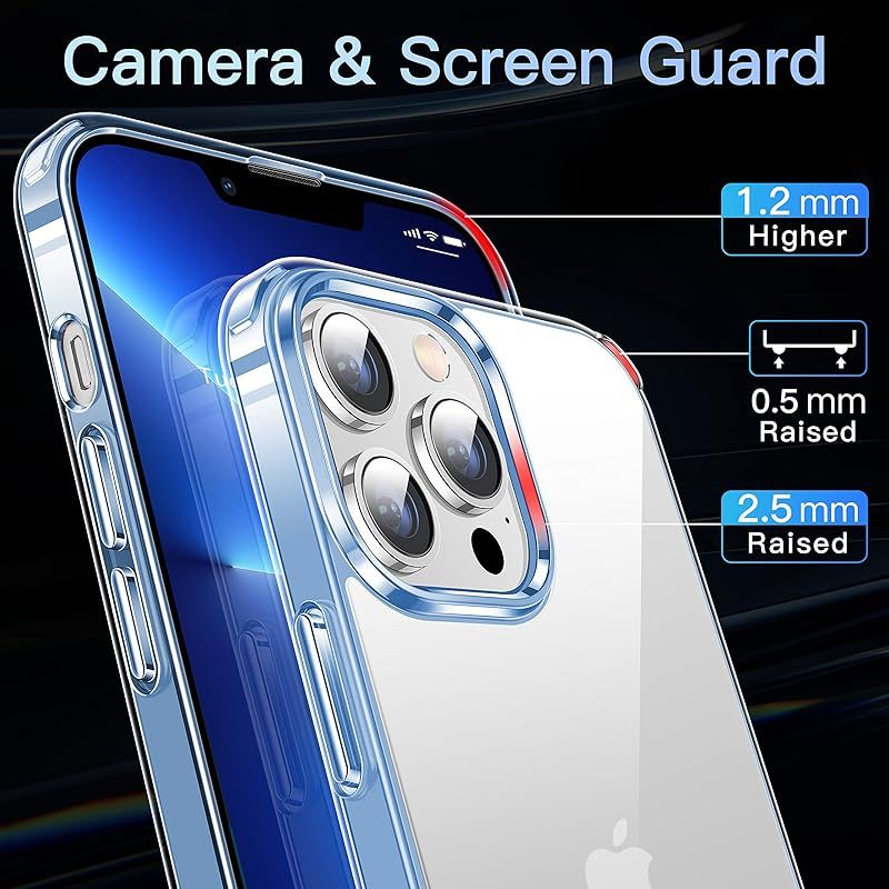 新品 【透明感持続・黄変防止】CASEKOO iPhone13 Pro 用 ケース 耐衝撃 米軍MIL規格 ストラップホール付き 6.1インチ カバー  ワイヤレス充電対応 アイフォン カストマイズOK 13 Pro 用(クリスタル・ - ウクライナ東部