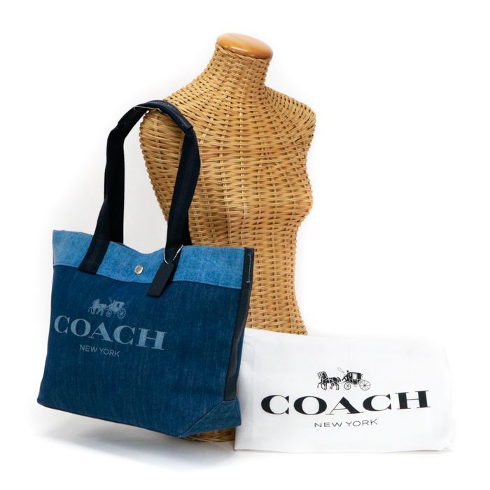 COACHトートバック デニム ブラック - 通販 - guianegro.com.br