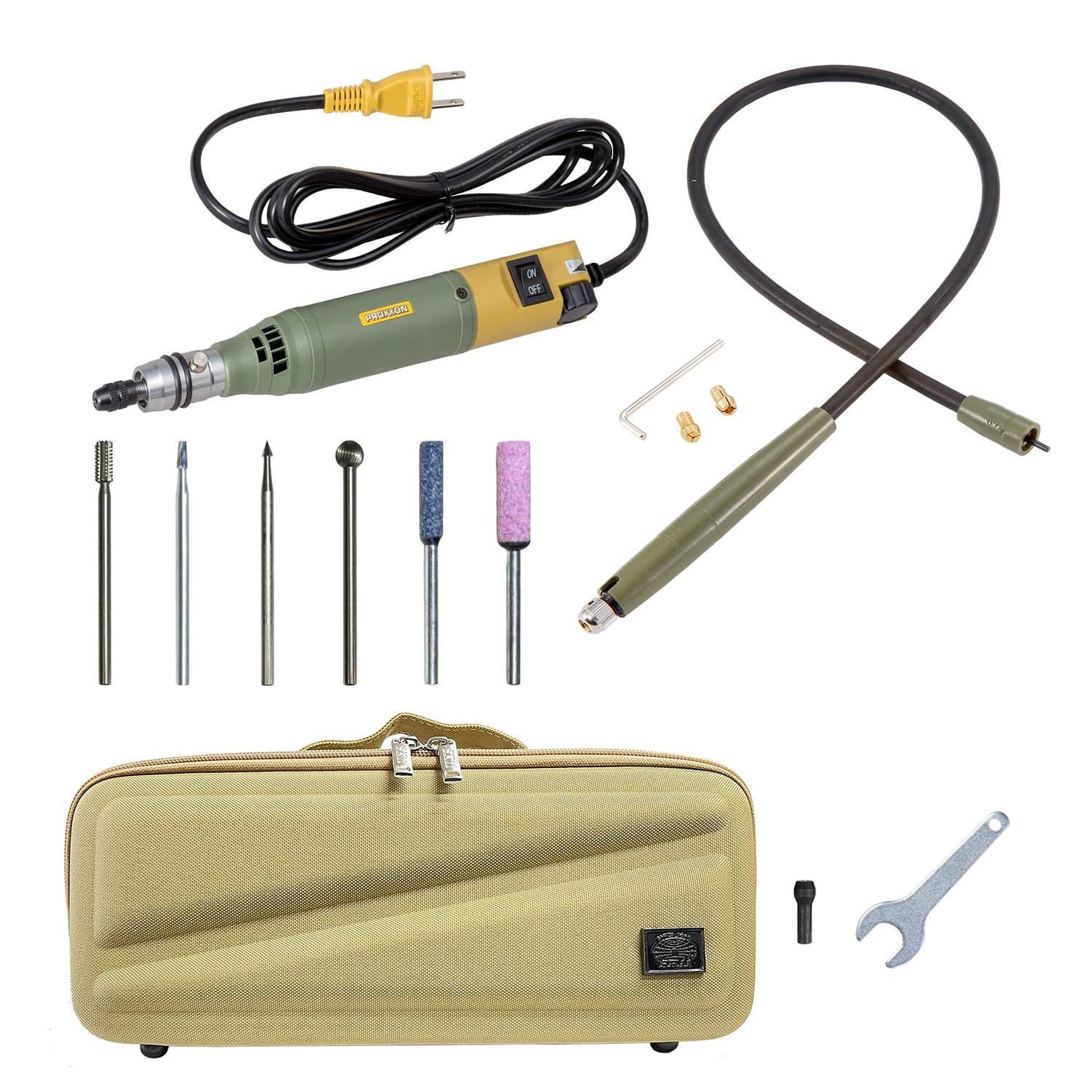 新着商品 プロクソン PROXXON ミニルーター MM100 フレキシブルシャフトセット 収納ケース付き No.28525-SK-F