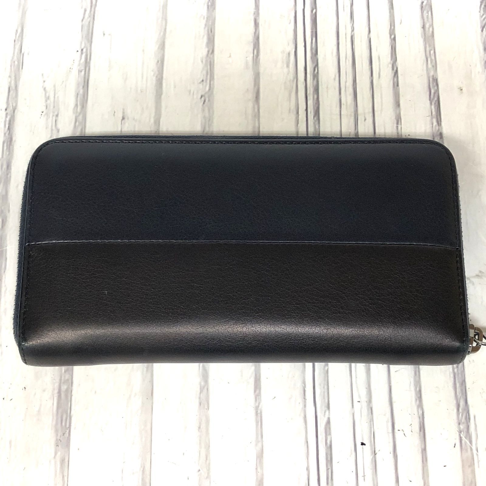 m001 X(60) 美品 シャネル ココマーク_バイカラー ラウンドファスナー 