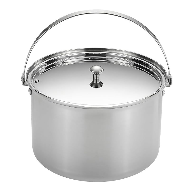 キャンピングムーン CAMPING MOON キャンプ アウトドア 用 大鍋 ストックポット ステンレス アルミ 全面三層鋼 鍋 5.8L CC-24 1
